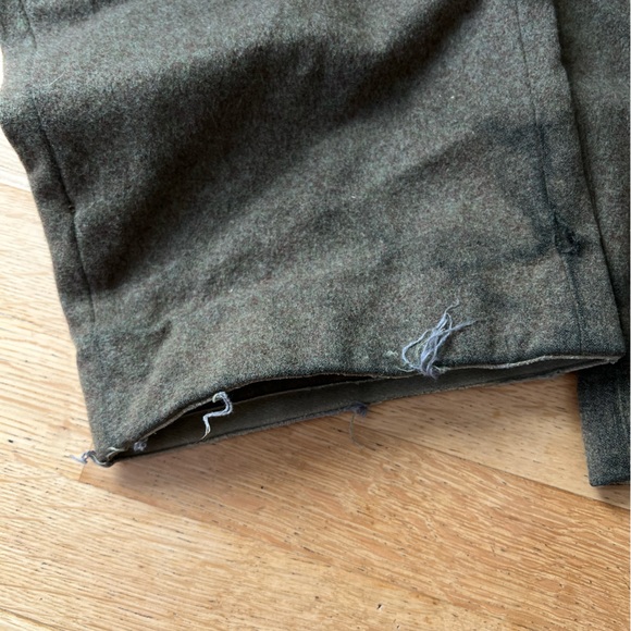 Vintage Mollenkamp & Goecke Mens Cargo Wool Green Military Pants size 33x29 - Picture 5 of 9